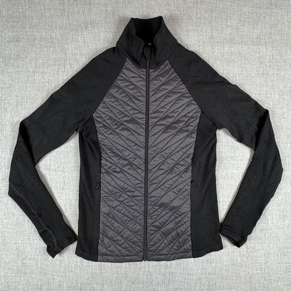 Athleta Jackets & Blazers - Athleta Flurry Force 2.0 Jacket Womens Small Black Insulated Full Zip Thumbholes